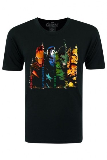 Avengers Four Heroes Black T-shirt 